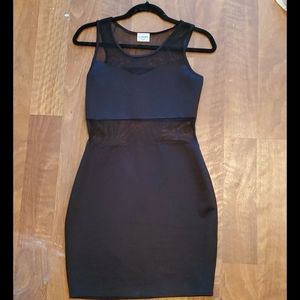 LA Hearts Black Mesh Panel Dress